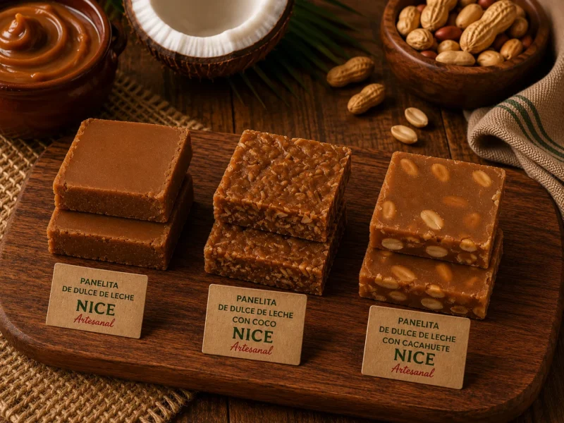 Panelitas de dulce de leche Dulces de Coco NICE